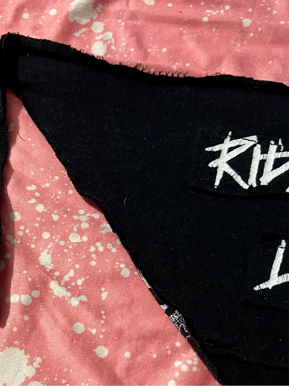 Metallica Upcycled Dog Bandana size Med Ride the Lightning